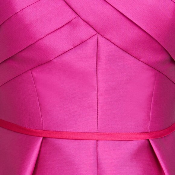 NEW Kay Unger Tea-Length Cerise/Bright Pink Dress - Picture 4 of 5